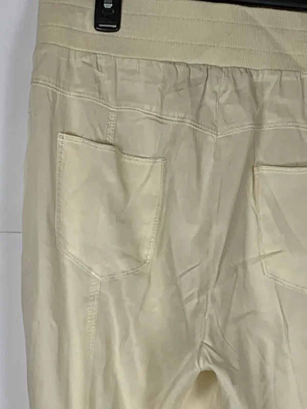 Marrakech Silky Jogger Pants Large Cream Lightweight Relaxed Pull On - Image 11