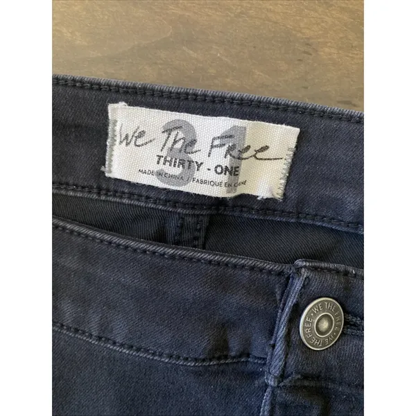 We the Free Womens 31 Free People Black Flare Leg‎ Denim Pants - Image 5