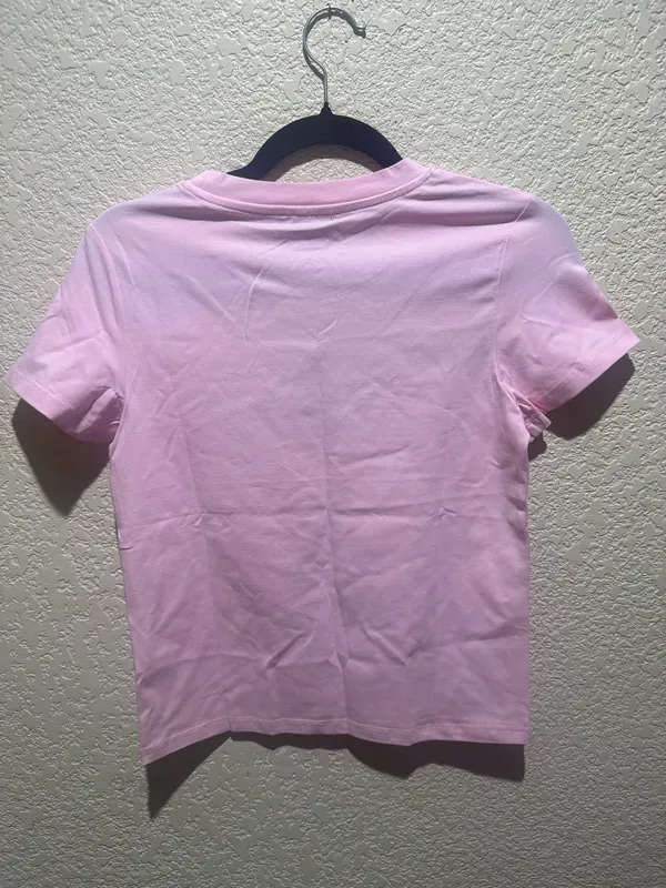White Fox Relaxed Baby Tee With Love Pink NWT - Image 4