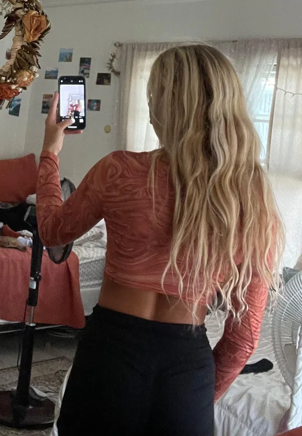 Marble Long Sleeve Crop - Image 2