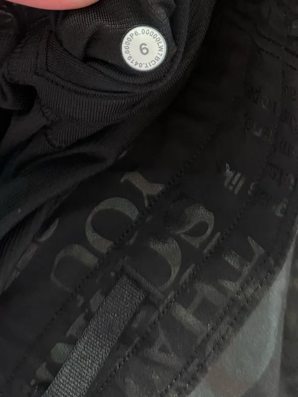 Lululemon Hotty Hot Short II *Long 4" Manifesto 20YR Manifesto Foil Black Black - Image 5