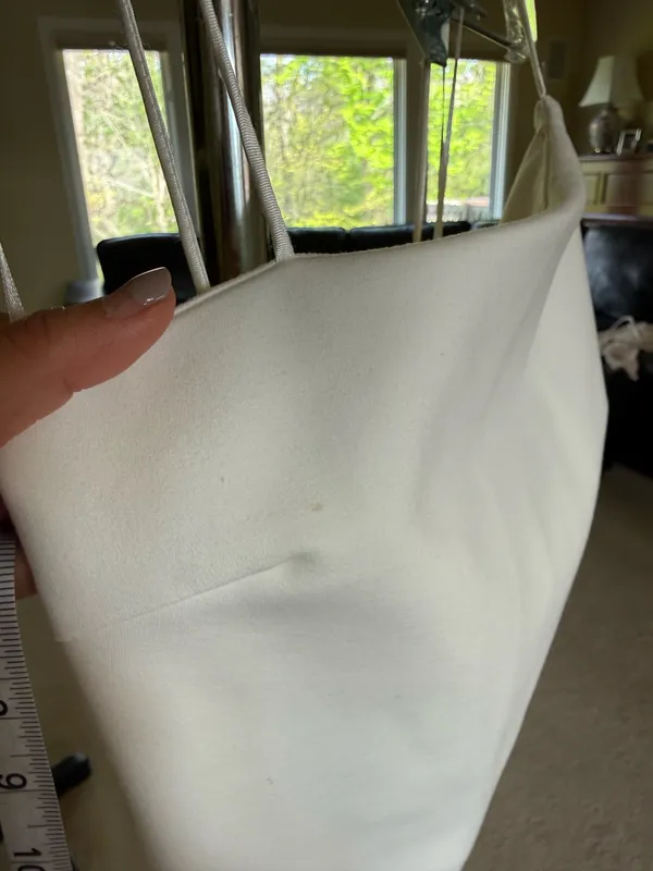 White Strapless Maxi Dress with slit Size 8 - Image 6