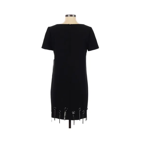 Badgley Mischka Black Fringe Dress‎ Size 4 - Image 4