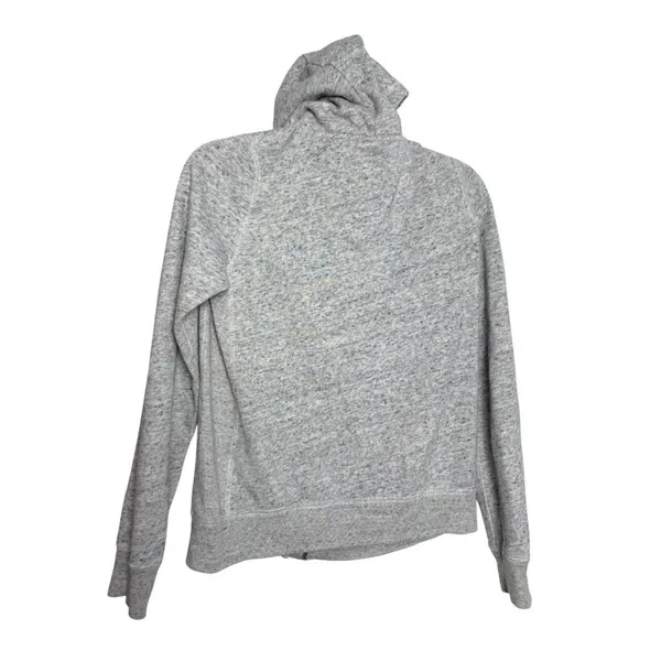Abercrombie & Fitch Y2K Heathered Grey Full Zip Hoodie Sweatshirt Women's Small - Image 2