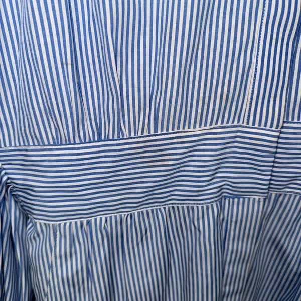 Gretchen Scott Shirt Dress Women XS Blue Striped Good Long Sleeve Cotton Blend - Image 2