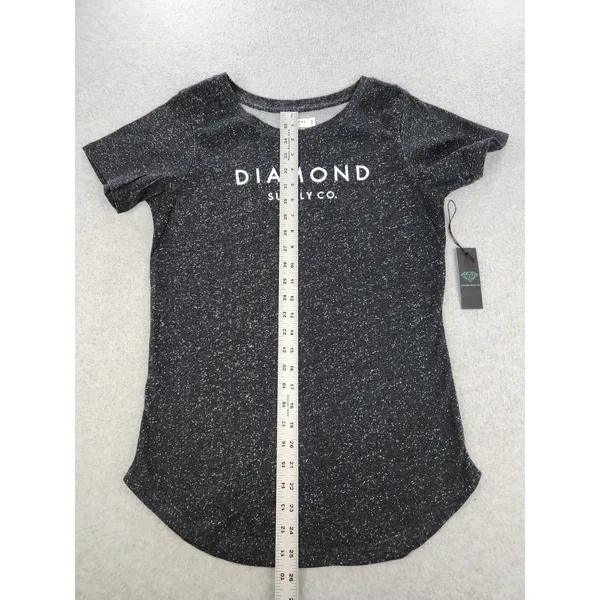 Diamond Supply Co. Women's Logo Shirt Top Black Speckle‎ Skateboarding Sz SMALL - Image 9
