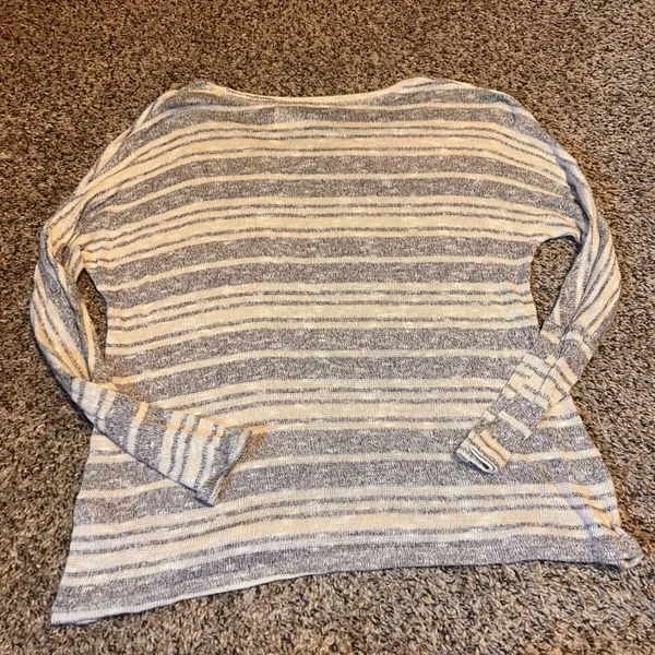 A Pea‎ in the Pod Maternity Striped V Neck Long Sleeve Knit Sweater Top S - Image 5