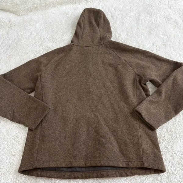 North Face Hoodie Womens XL Brown Fleece 1/4 Zip Gorpcore Hiking Outdoors Preppy - Image 3