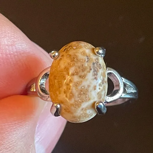 Brown potato gemstone ring size 8.5 - Image 5