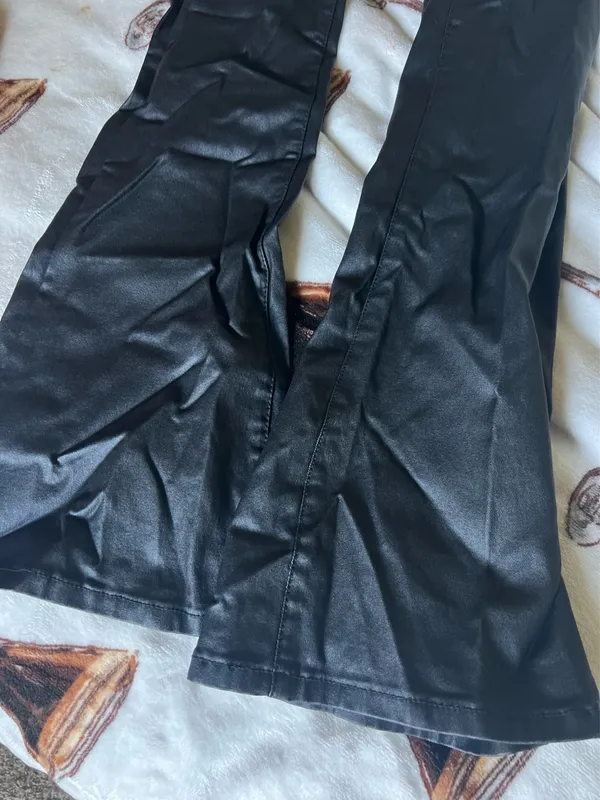 Edikted Pants Leather Flare - Image 2