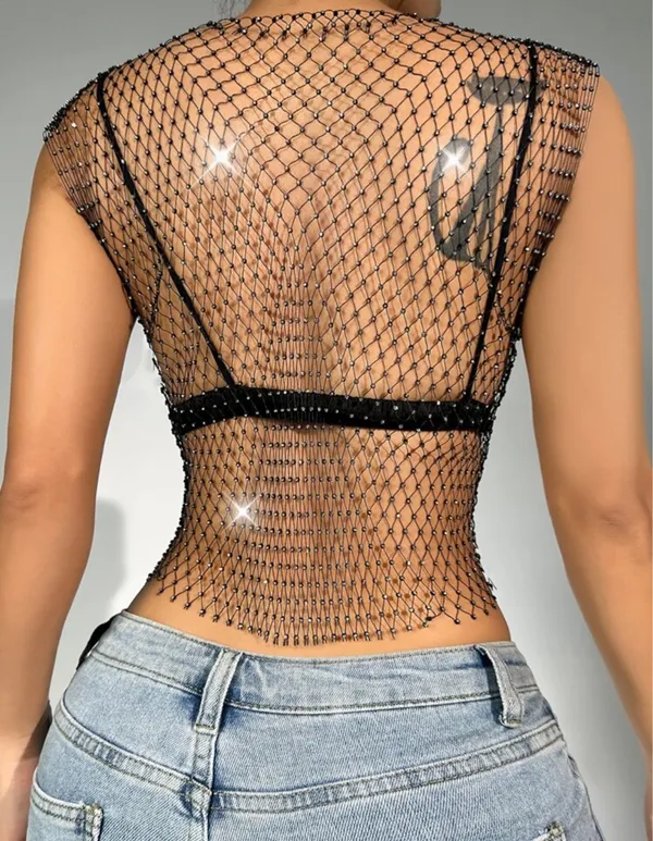 Shein Rhinestone Top - Image 2