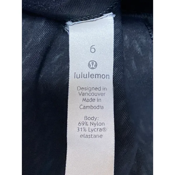 Lululemon Black High Rise Skinny Yoga Gym Athletic Activewear Leggings Pants 6 - Image 5