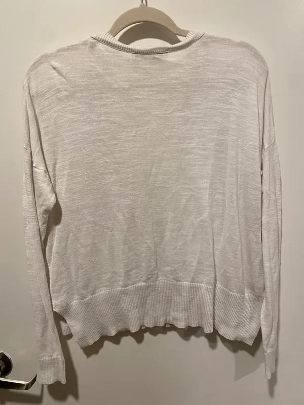 Loft White Knit Cardigan Cardigan Sweater - Image 4
