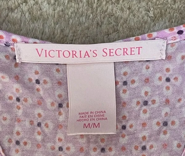 Victoria’s Secret pink brown floral tank dress women’s size medium - Image 5