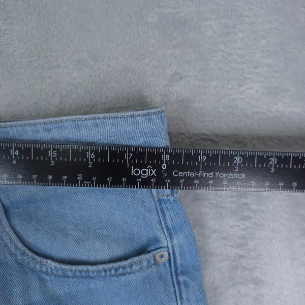 Aeropostale Jeans Womens 14 (36x33) Blue High Rise Wide Leg 100% Cotton‎ 90s New - Image 9