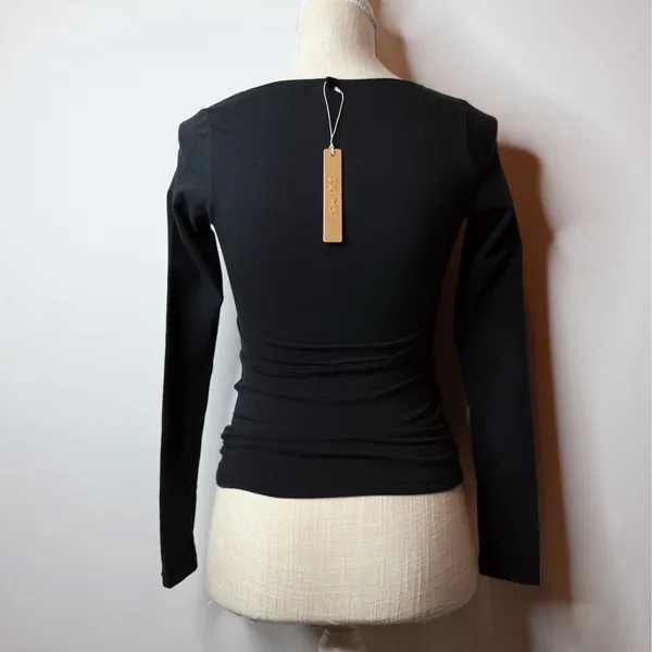 NWT Skims Cotton Jersey Scoop Neck Long Sleeve Top - Image 5