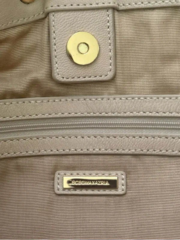 BCBGMaxAzria Quilted Tassel Shoulder Bag in Light Cream - Image 6