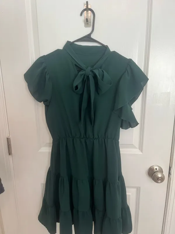 Dark Green Dress Size M - Image 2