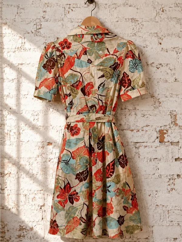 Vintage inspired belted trench-coat style dress Size- XS - Image 3