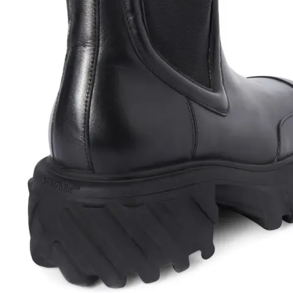 NEW Black Tractor Motor Leather Boots, Size 38 NEW in Box $1,325 - Image 6