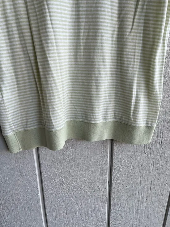 Giorgio Armani Striped Cotton Tee in Dreamy Soft Sage Green Size 50 Italy - Image 7