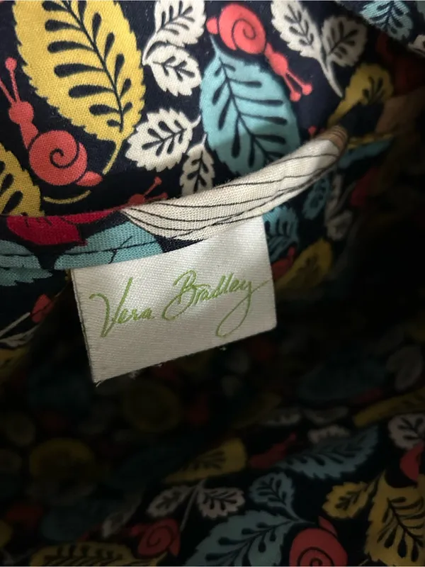 Vera Bradley Navy Pink Yellow White Blue Floral Quilted Shoulder Bag - Image 9
