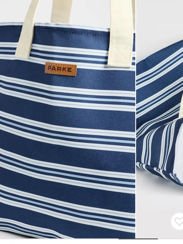 NIB Parke x Shopbop denim stripe tote bag limited edition sold out style - Image 4
