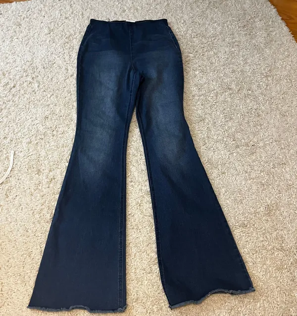 High Waist Flare Jeans Size Small - Image 2