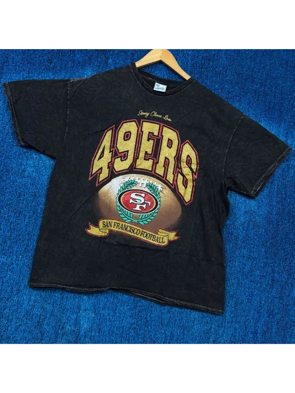 Stoney Clover Lane San Francisco 49ers Glitter Rocker Tee 2X - Image 3