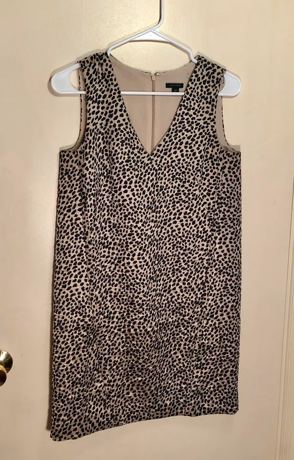 Ann Taylor Leopard Print Sleeveless Dress XS - Image 2