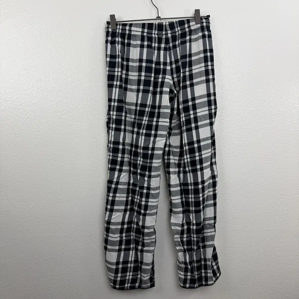 Victoria's Secret Pajamas Womens XS Black White Plaid Flannel Sleepwear Set - Image 9