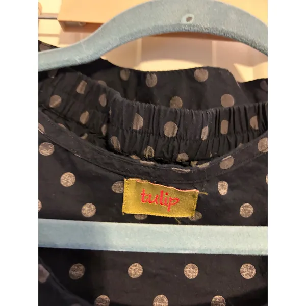 Tulip Women's Polka Dot Gingham Patchwork‎ Boho Style Top & Skirt Set XS - Image 4