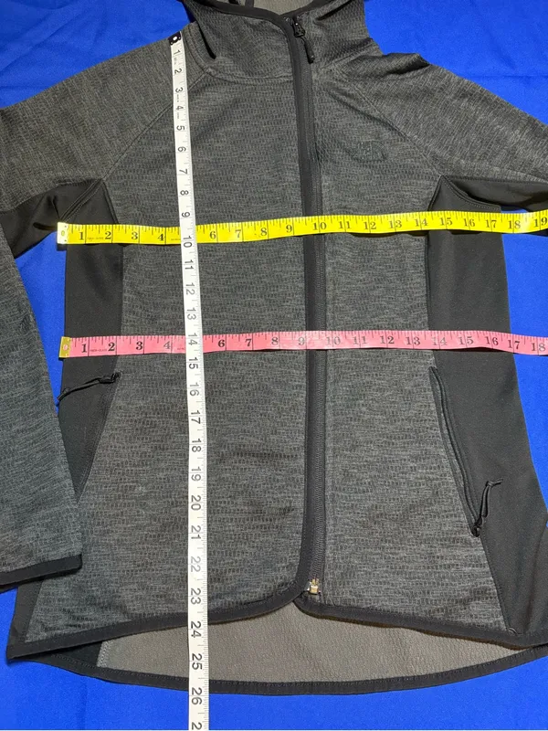 The North Face Women's Charcoal Gray Hooded Zip Jacket Size M - Image 3