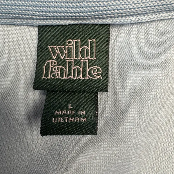 Wild‎ Fable Women's Blue White Track Jacket Full Zip Athletic Retro Size L - Image 4