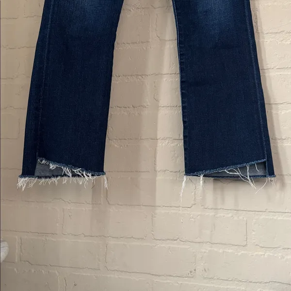 MOTHER Denim jeans the insider crop step gray movin on up stretch blue - Image 3