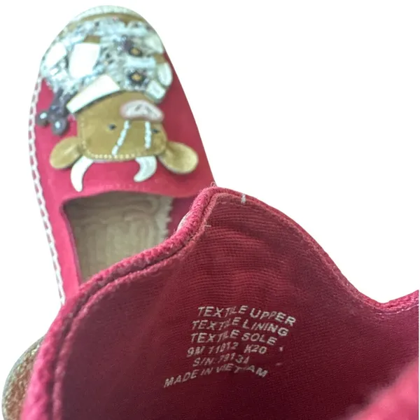 Tory‎ Burch Ozzie Ox Espadrilles Lunar New Year Red Size 9 Rare - Image 7
