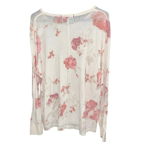 We the Free people Arielle printed tunic floral cream pink women’s small top - Image 5