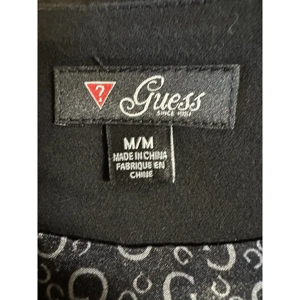 Guess Black Tailored Vest Womens M Fits Small Ruched Button Y2K Waistcoat Top - Image 5