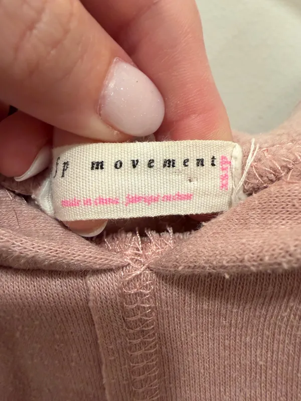 Free People Movement Work It‎ Out Pink Hoodie Size XS - Image 3