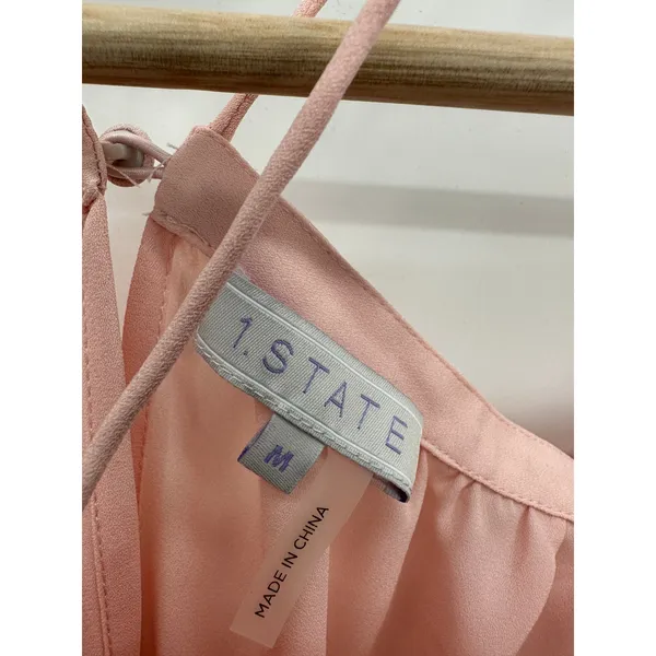 1.State Pink Off The Shoulder Long Sleeve Blouse Women's Size‎ Medium M - Image 5