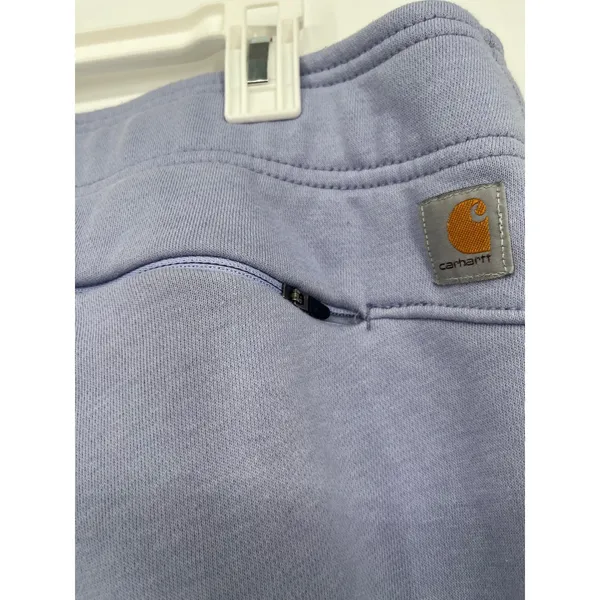 Carhartt Relaxed Fit Jogger Sweatpants Women XL Lavender Fleece Loungewear Work - Image 4