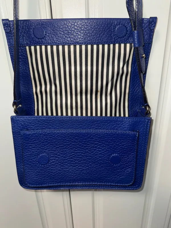Kate Spade Royal Blue Pebbled Leather Crossbody - Image 4