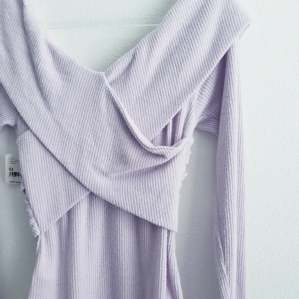 Free People NWT Marley Off The Sholder Long Sleeve Blouse - Image 3
