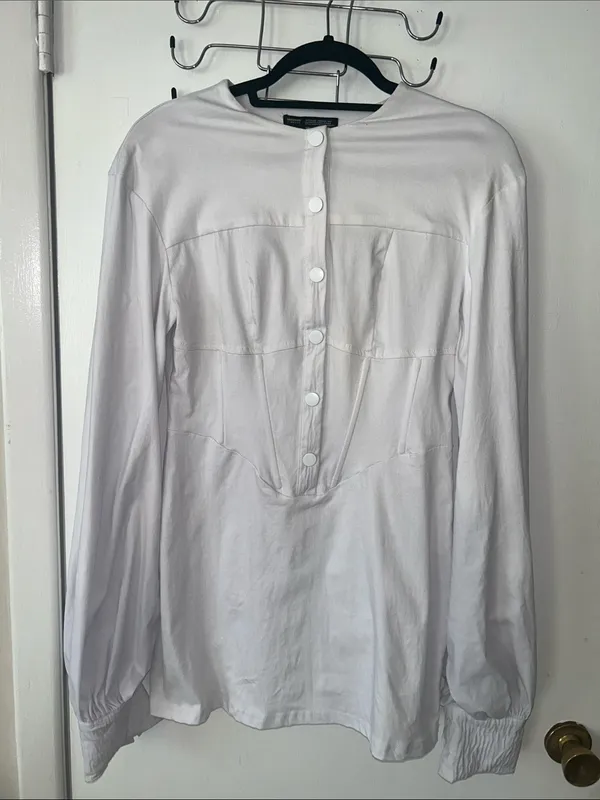 Finesse Alice White Mini Dress - Size Large - Image 4