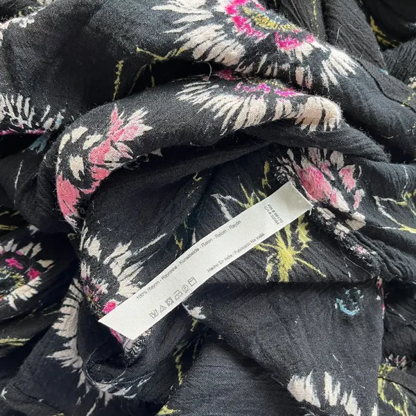 Intimately Free People Black Floral ‘Garden Party’ Smocked Maxi Dress, Size M - Image 8