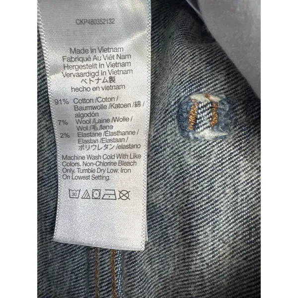 Madewell‎ The Perfect Vintage Jean Dark Wash Raw Hem High Rise Straight Size 27 - Image 4