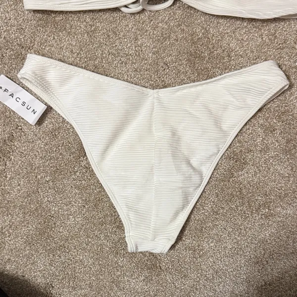 Pacsun LA Hearts White Ribbed Bikini - Image 6