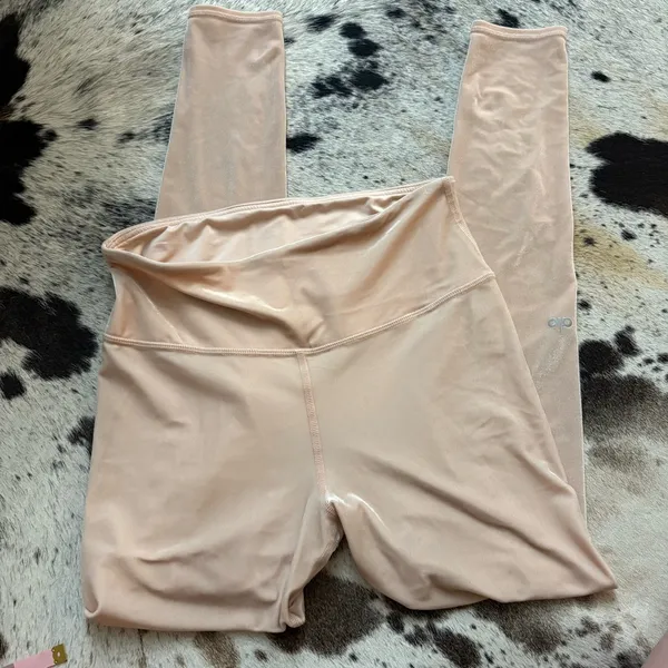 ALO YOGA Pink‎ Nectar Velvet Velour Leggings Size Large Y2K - Image 3