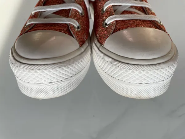 Converse Women’s Sneaker Chuck Taylor Lift Platform Hi Gold Shimmer US8.5 - Image 6