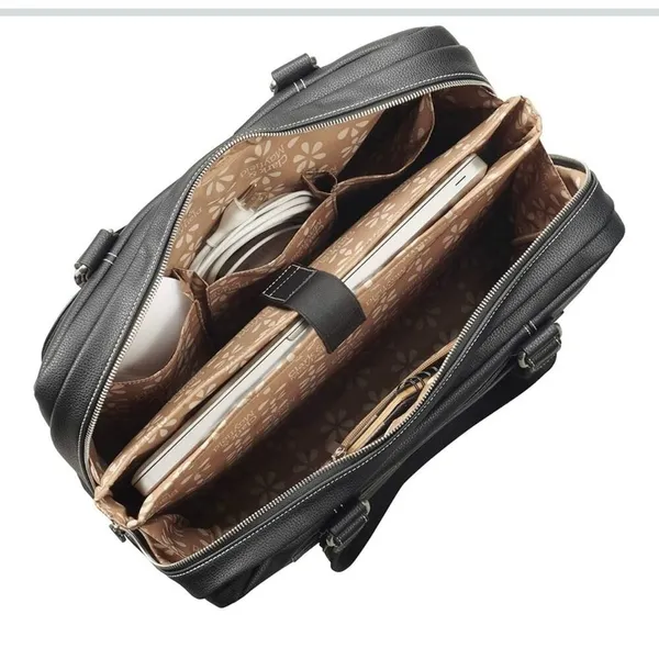 Taupe Laptop Bag with Sophisticated Design - Image 8
